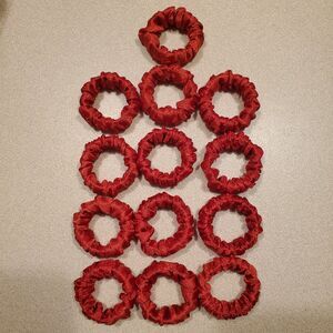 Vintage fabric over plastic ring Napkin rings  13 count.